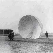Albert Berry  First Person Parachute Jump  Airplane in Flight 1912