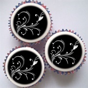 Black Silver Cupcake