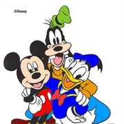 Mickey Mouse, Donald Duck, and Goofy