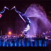 Crane Dance at Sentosa, Singapore