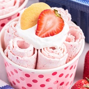 Strawberry Rolled Ice Cream
