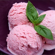 Strawberry Basil Sorbet