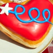 Krispy Kreme Soaring Firework Heart Donut