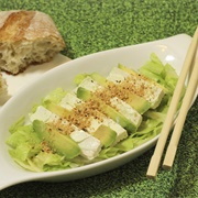 Avocado Lettuce and Tofu Salad