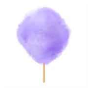 Purple Cotton Candy on a Stick