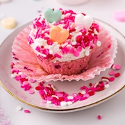 Pink Velvet Funfetti Cupcake