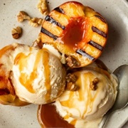 Grilled Peach Ice Cream