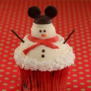 The Artist's Palette Snowman Cupcake