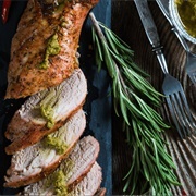 Pasta Brie Stuffed Pork Tenderloin