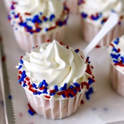 Patriotic Cherry Cupcakes With Almond Buttercream