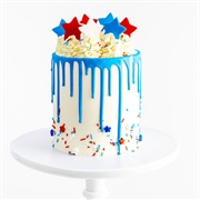 Sweet E's Bake Shop 4th of July Drip Cake