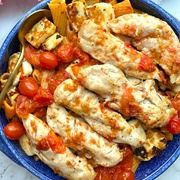 Halloumi Pasta With Chicken