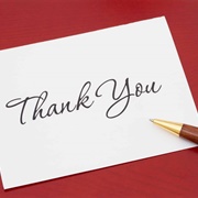 Write Thank You Notes