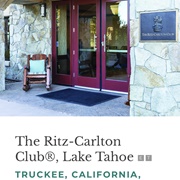 The Ritz Lake Tahoe, CA