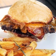 Peanut Butter Jelly Bacon Burger