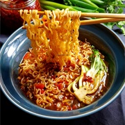 Ramen With Red Pepper Flakes and Paprika