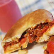 Chorizo Bagel Sandwich