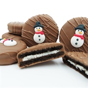 Philadelphia Candies Milk Chocolate Snowman Sandwich Cookies