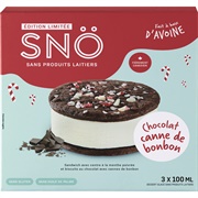 Snö Chocolate Candy Cane Ice Cream Sandwiches