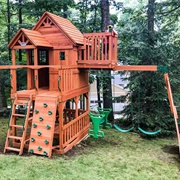 Swing Set in Yard