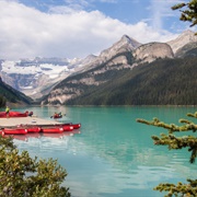 Canoe on Lake Louise