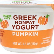 Trader Joe's Pumpkin Greek Nonfat Yogurt