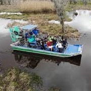 Air Boat Across an Alligator Swamp
