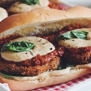 Eggplant Parmesan Sandwich (Parmesan Pile-Up)