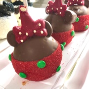 Holiday Minnie Caramel Apples