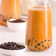 Papaya Boba Tea