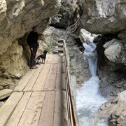 Hiking the Rosengarten Schlucht Near Imst, Austria