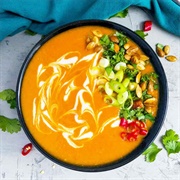 Spicy Pumpkin Soup With Asian Herbs
