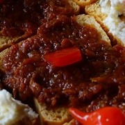 Tapenade Toast With Bell Pepper