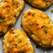 Jacket Potato With Pork Stuffing and Cheese