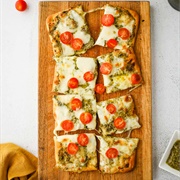 Laugengebäck With Red Pesto, Tomato and Gouda