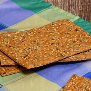 Wholewheat Crispbread With Sesame and Sunflower Seeds