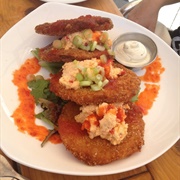 Fried Green Tomatoes & Pimento Cheese, NC