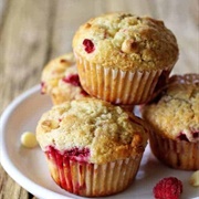 White Chocolate Raspberry Muffins