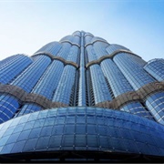 Standing at Base of Burj Khalifa, Dubai