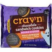 Crav'n Flavor Chocolate Sandwich Cookies Double Stuffed Halloween