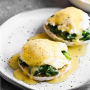 Eggs Florentine in Florence, Tuscany