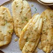 Lemon Sole With Garlic Butter Sauce