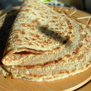 Grilled Derbyshire Oatcake With Butter & Honey