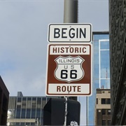 Route 66 Beginning Sign, Chicago