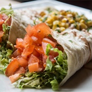 Tomato and Lettuce Burrito
