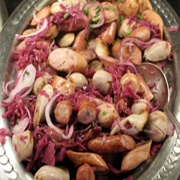 Mixed Grilled Sausages With Braised Red Cabbage