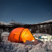 Spend the Night in a Tent in Winter