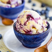 Sweet Corn Blueberry Ice Cream