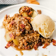 Bacon Caramel Apple Crisp