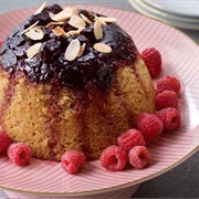 Steamed School Pudding W/Compote or Custard